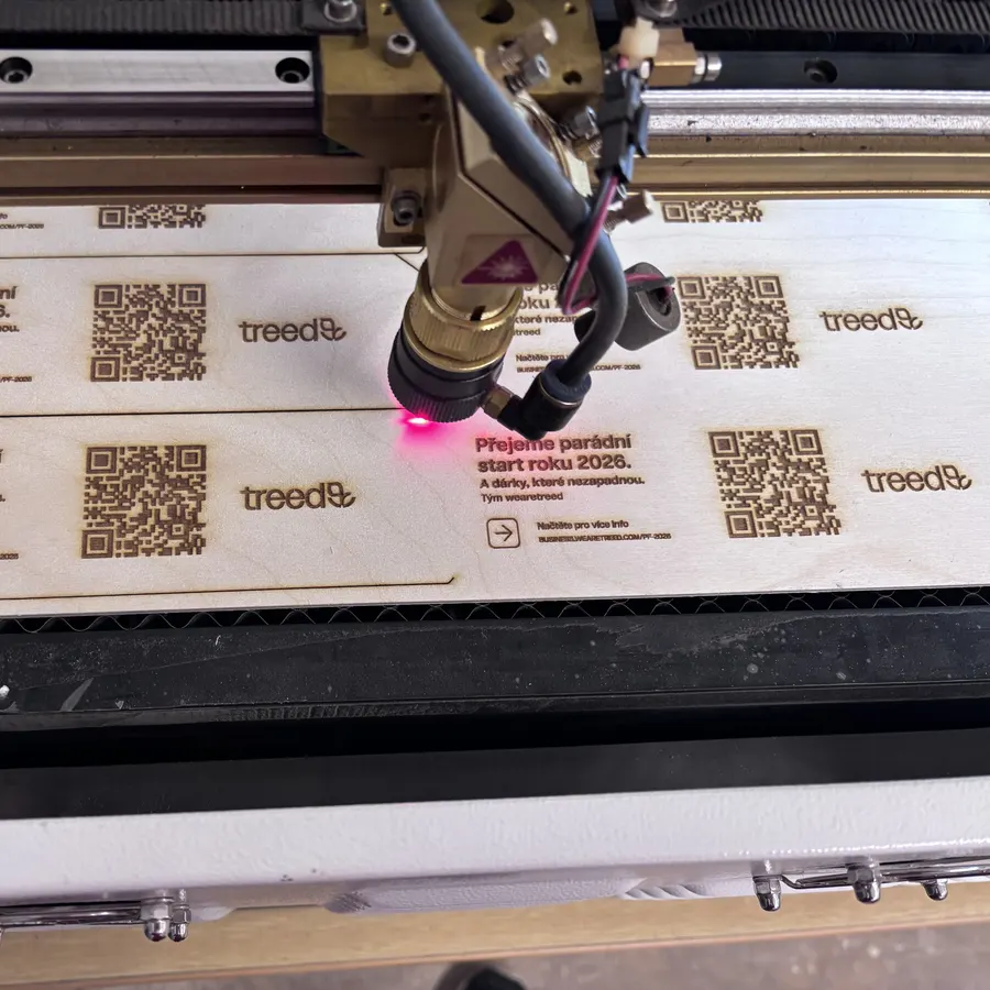 CO₂-Laser graviert Weihnachtskarten
